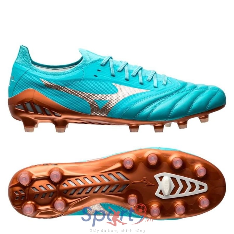 Mizuno Morelia Neo lll Beta Elite FG Azure Blue - Blue/White/Copper