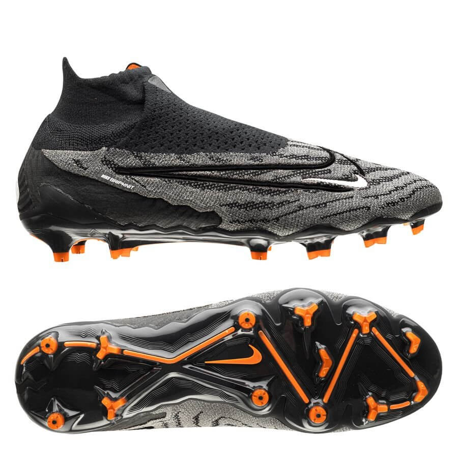 Nike Phantom GX Academy Dynamic Fit Grass/ Artificial Grass Football Shoes  (MG) Kids Black White Dark Grey - KNVBshop.nl