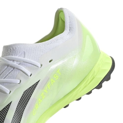 adidas X Crazyfast .1 TF Crazyrush - Footwear White/Core Black/Lucid Lemon