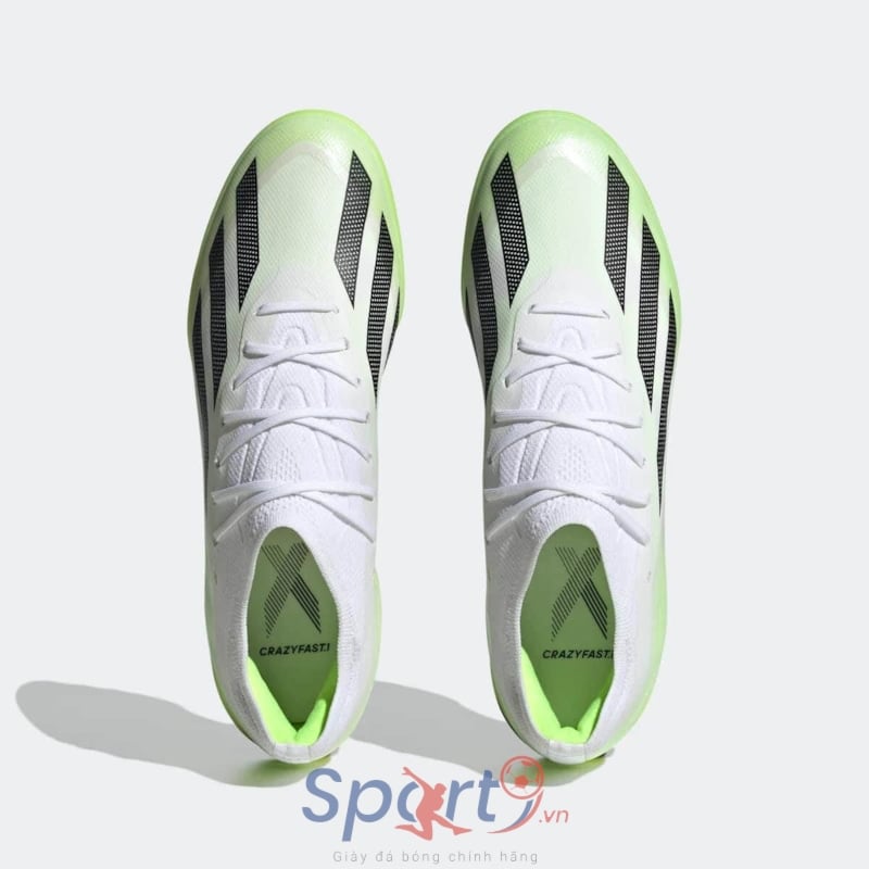 adidas X Crazyfast .1 TF Crazyrush - Footwear White/Core Black/Lucid Lemon	