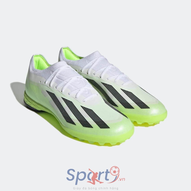 adidas X Crazyfast .1 TF Crazyrush - Footwear White/Core Black/Lucid Lemon	