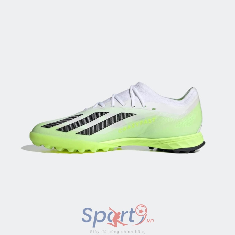 adidas X Crazyfast .1 TF Crazyrush - Footwear White/Core Black/Lucid Lemon	
