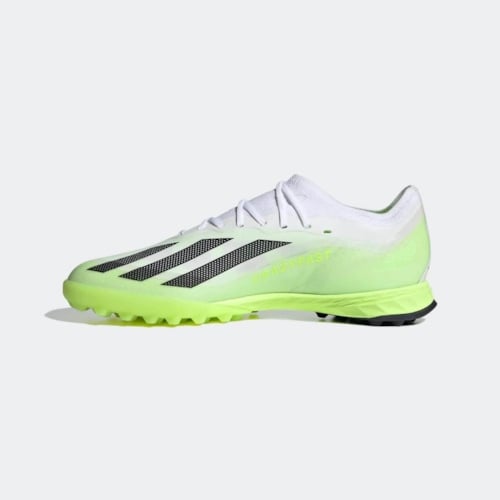 adidas X Crazyfast .1 TF Crazyrush - Footwear White/Core Black/Lucid Lemon	