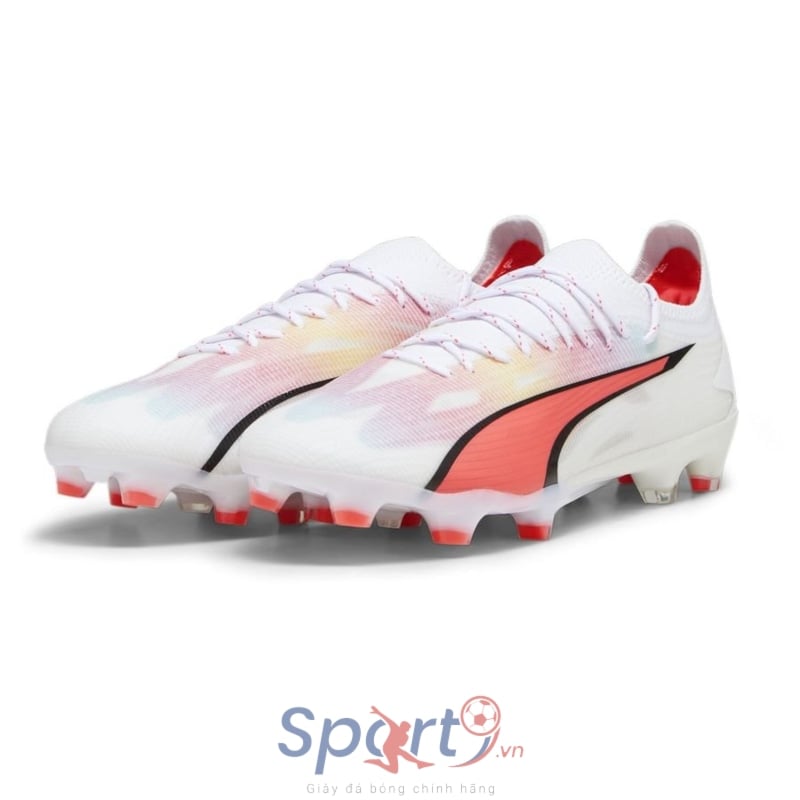 PUMA Ultra Ultimate FG/AG Breakthrough - PUMA White/PUMA Black/Fire Orchid