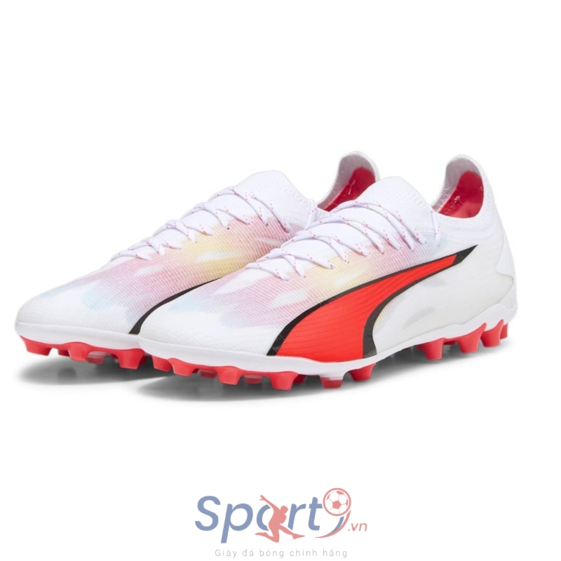 PUMA Ultra Ultimate MG Breakthrough - PUMA White/PUMA Black/Fire Orchid