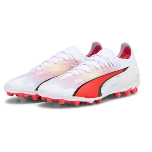 PUMA Ultra Ultimate MG Breakthrough - PUMA White/PUMA Black/Fire Orchid