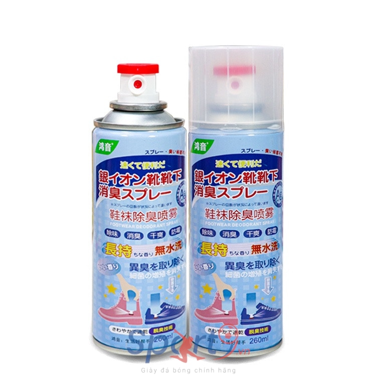 Xịt khử mùi giày NANO bạc - 260ml