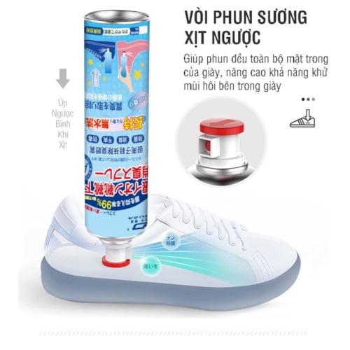 Xịt khử mùi giày NANO bạc - 260ml