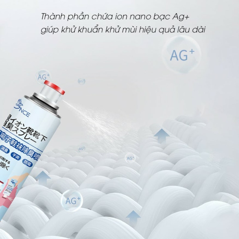 Xịt khử mùi giày NANO bạc - 260ml