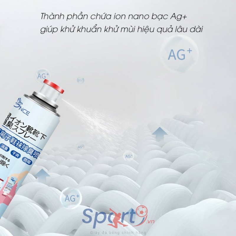 Xịt khử mùi giày NANO bạc - 260ml