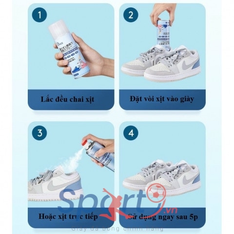 Xịt khử mùi giày NANO bạc - 260ml