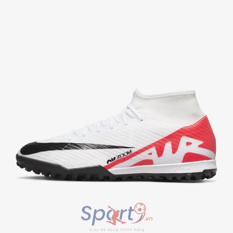 Nike Zoom Mercurial Superfly 9 Academy TF - Trắng/Đen/Đỏ - DJ5629-600