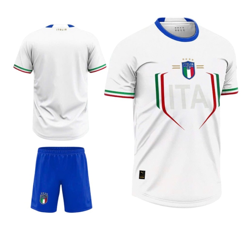 BỘ QUẦN ÁO BÓNG ĐÁ  ĐỘI TUYỂN QUỐC GIA ITALIA  MÀU TRẮNG XANH
