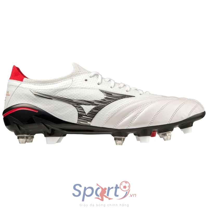 Mizuno Morelia Neo IV Beta Made in Japan SG - White/Black/Chinese Red