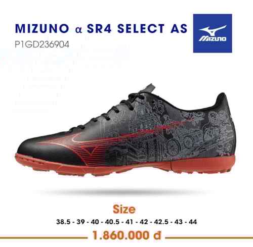 Mizuno Alpha α Select AS SR4 - Đen/Đỏ - P1GD236904