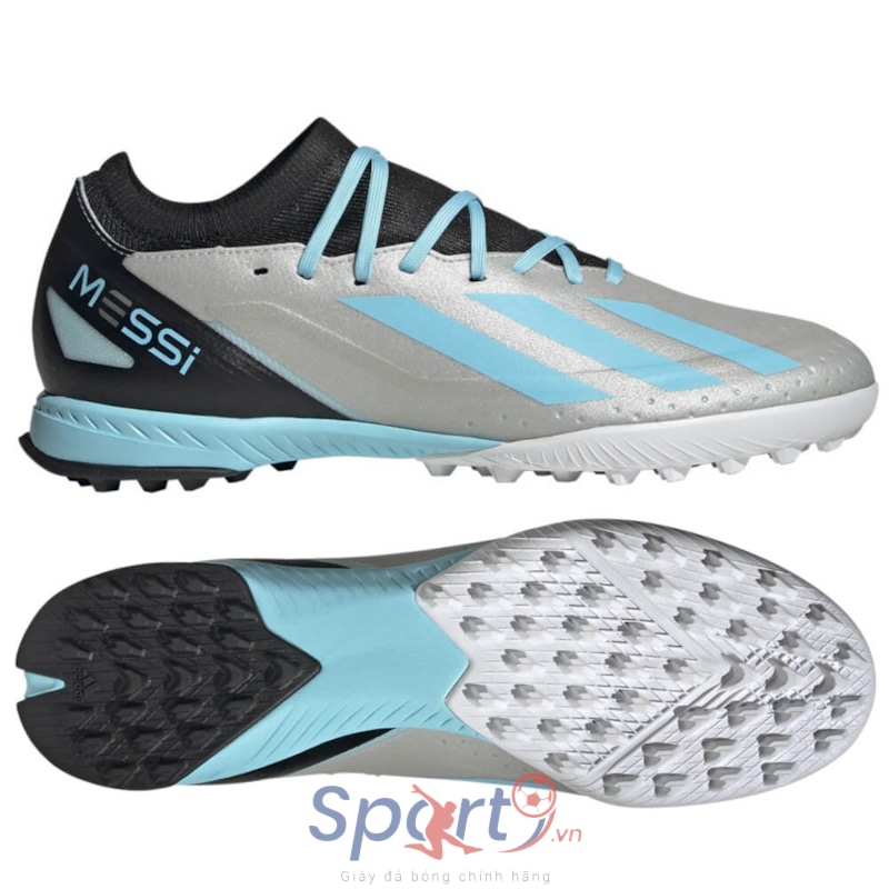 adidas X Crazyfast .3 Messi TF - Xám/Xanh - IE4074