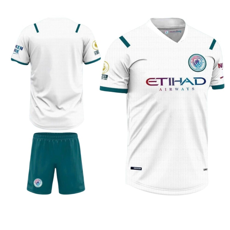 BỘ QUẦN ÁO BÓNG ĐÁ MANCHESTER CITY MÀU TRẮNG