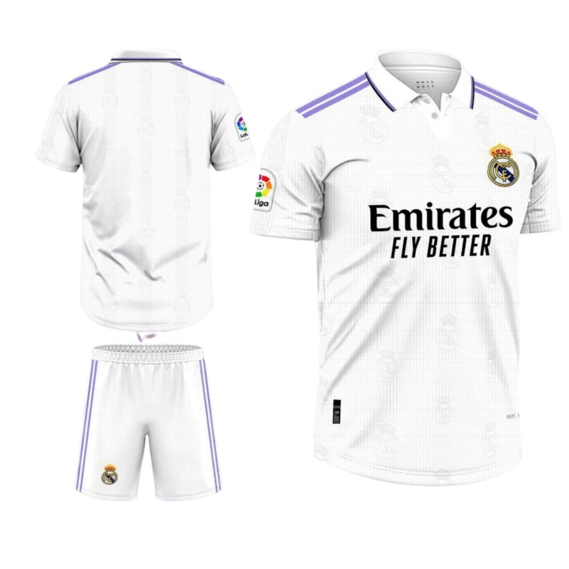 BỘ QUẦN ÁO BÓNG ĐÁ REAL MADRID MÀU TRẮNG