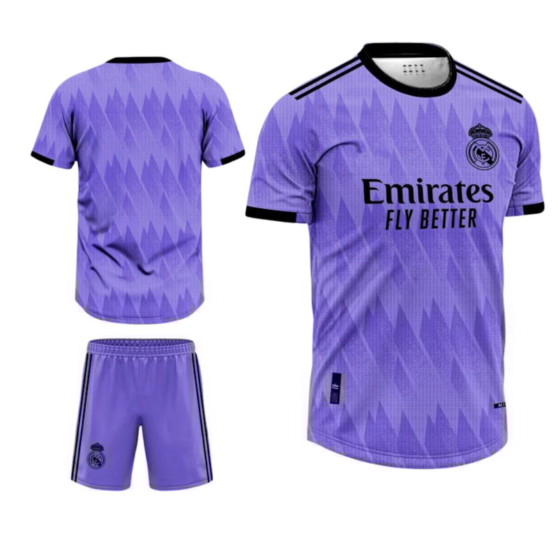 BỘ QUẦN ÁO BÓNG ĐÁ REAL MADRID MÀU TÍM