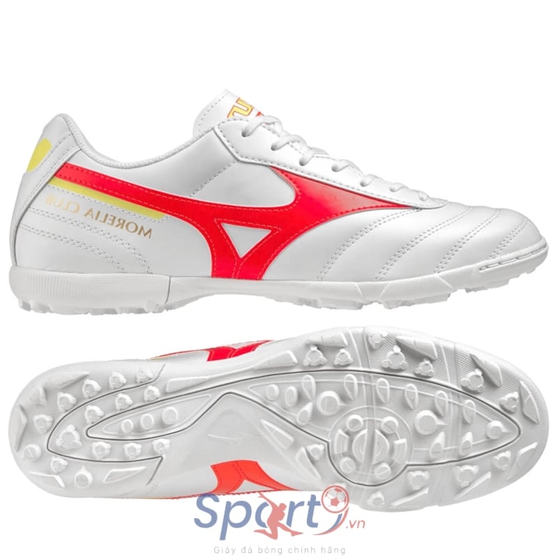 Mizuno Morelia II Club AS TF - Trắng/Đỏ/Vàng - P1GD231664 