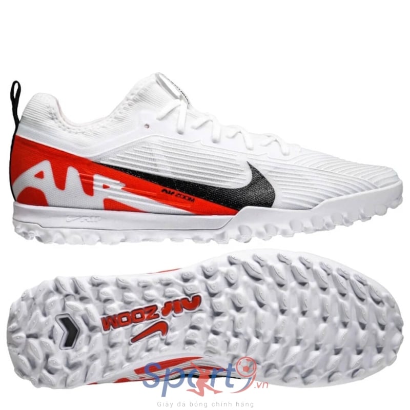 Nike Air Zoom Mercurial Vapor 15 Pro TF - Trắng/Đen/Đỏ - DJ5605-600