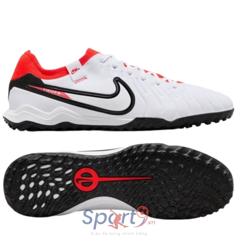 Nike Tiempo Legend 10 Pro TF Ready - Trắng/Đen/Đỏ - DV4336-100