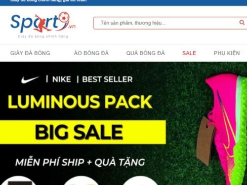 Hướng dẫn mua giày đá bóng trả góp trên website Sport9.vn