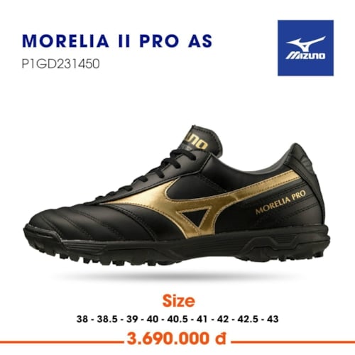 Mizuno Morelia II Pro AS - Đen/Vàng - P1GD231450