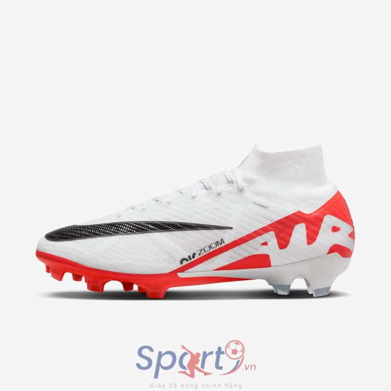 Nike Mercurial Superfly 9 Elite FG - Trắng Đỏ - DJ4977-600