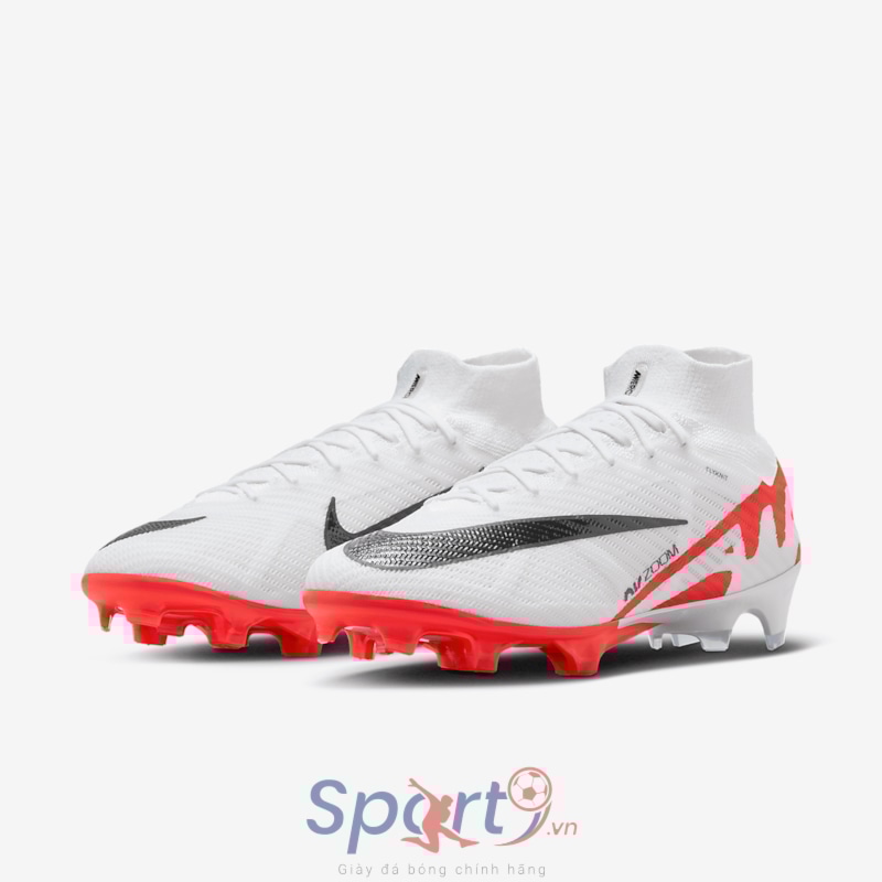 Nike Mercurial Superfly 9 Elite FG - Trắng Đỏ - DJ4977-600