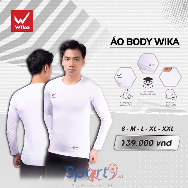 Áo body giữ nhiệt Wika - Màu Trắng