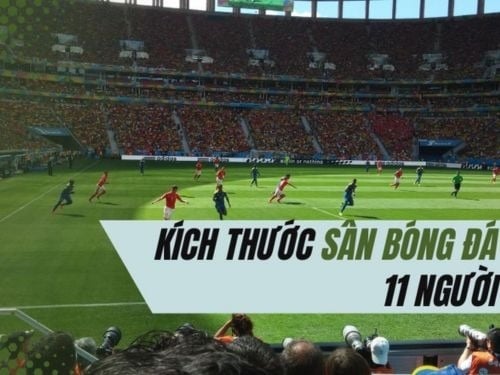 Sân bóng đá 11 người tiêu chuẩn FIFA có kích thước bao nhiêu?