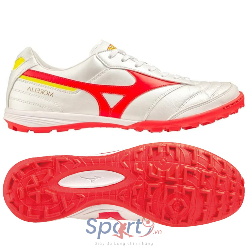 Mizuno Morelia Sala Elite TF - Q1GB230164 - Trắng/Đỏ/Vàng