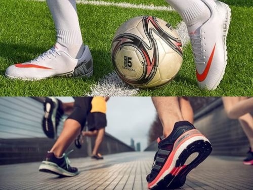 Sự khác nhau giữa giày đá bóng và giày chạy bộ