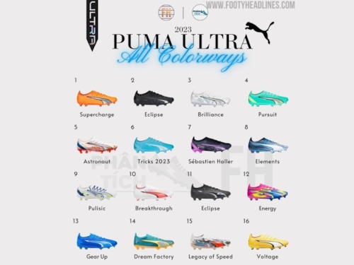 Tổng hợp những phối màu của dòng giày tốc độ Puma Ultra năm 2023