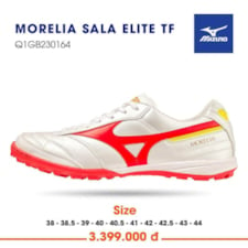 Mizuno Morelia Sala Elite TF - Q1GB230164 - Trắng/Đỏ/Vàng