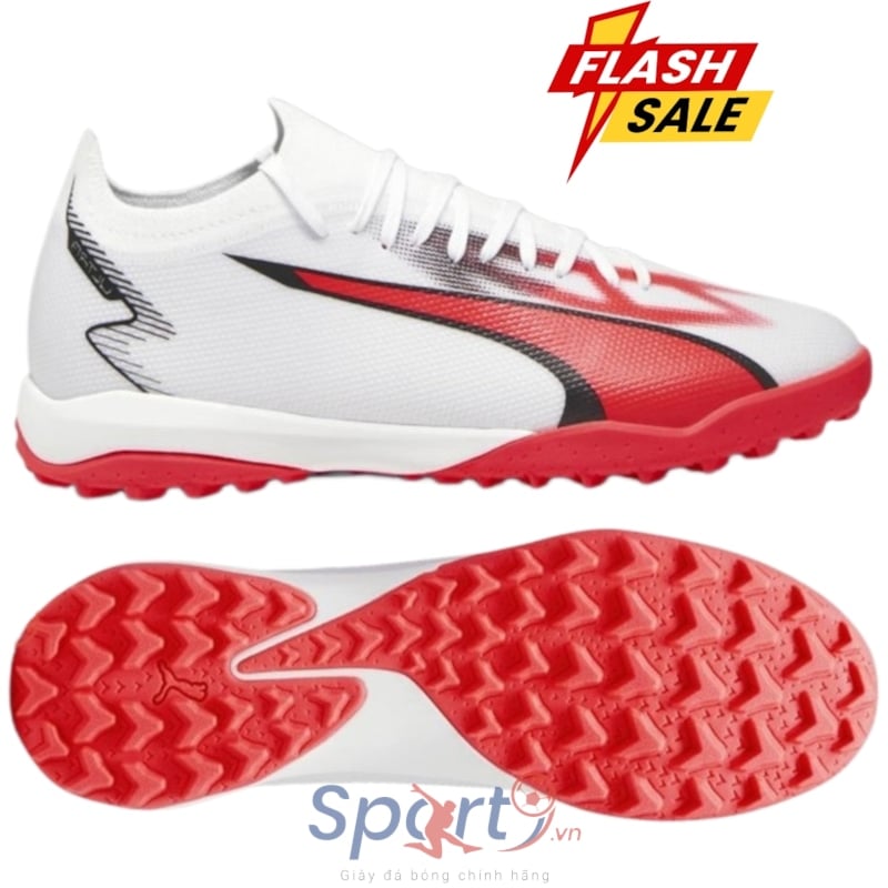 PUMA Ultra Match TT Breakthrough - Trắng/Đỏ - 107521 01