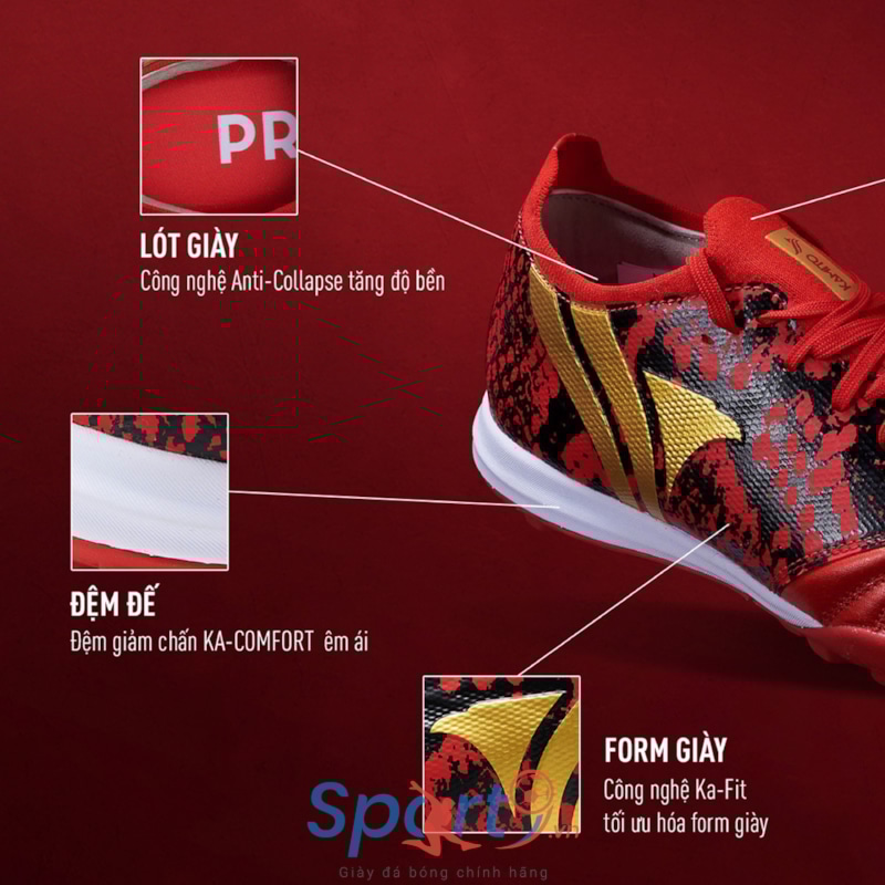 Kamito President TF - Đỏ/Đen - KMTF230310