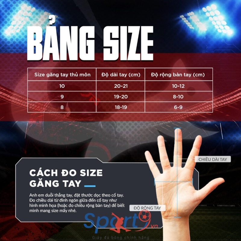 Găng Tay Thủ Môn Zocker Gloves Spencer - Đen Đỏ