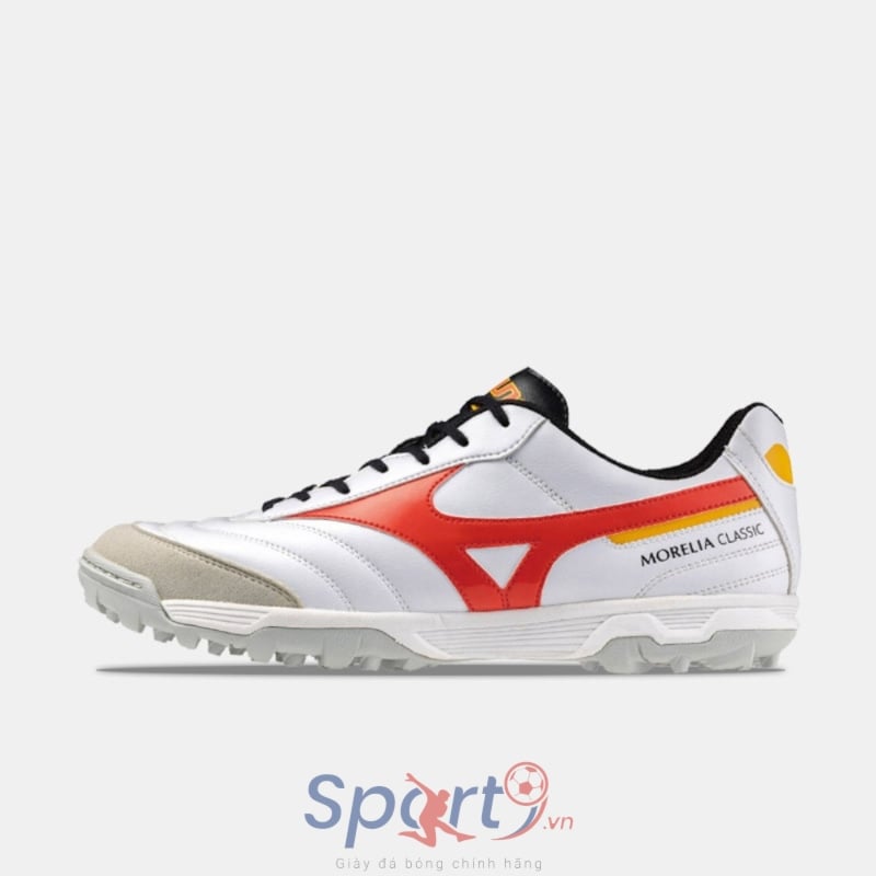 Mizuno Morelia Sala Classic TF - Q1GB240291 - Trắng/Đỏ/Đen