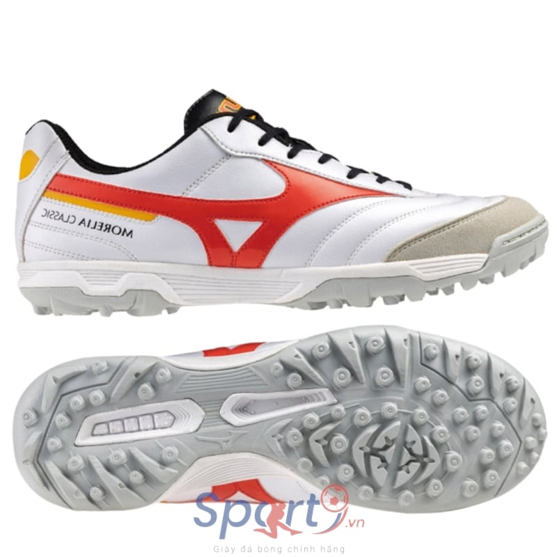 Mizuno Morelia Sala Classic TF - Q1GB240291 - Trắng/Đỏ/Đen