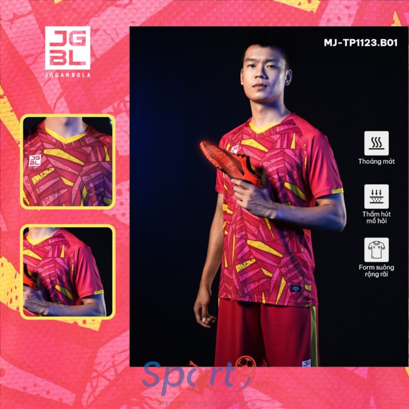 Bộ quần áo bóng đá Jogarbola - MJ-TP1123.B01 Đỏ