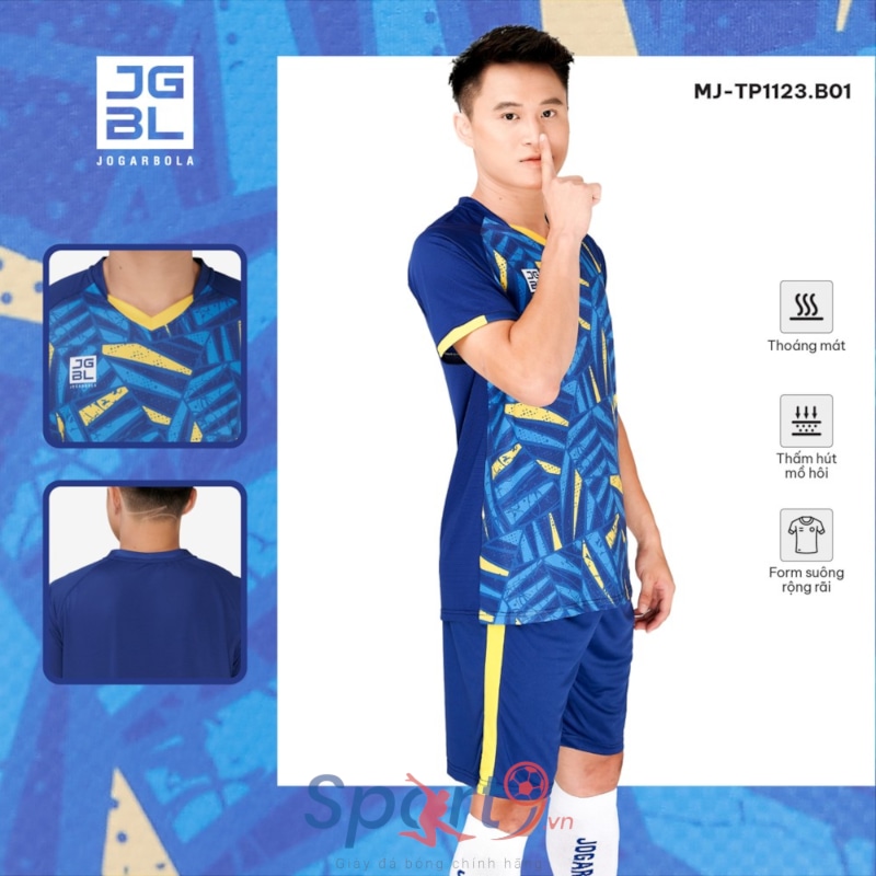 Bộ quần áo bóng đá Jogarbola - MJ-TP1123.B01 Màu Xanh Navy
