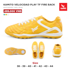 Kamito Velocidad Play TF Fire Back - KMTF240130 - Màu Vàng