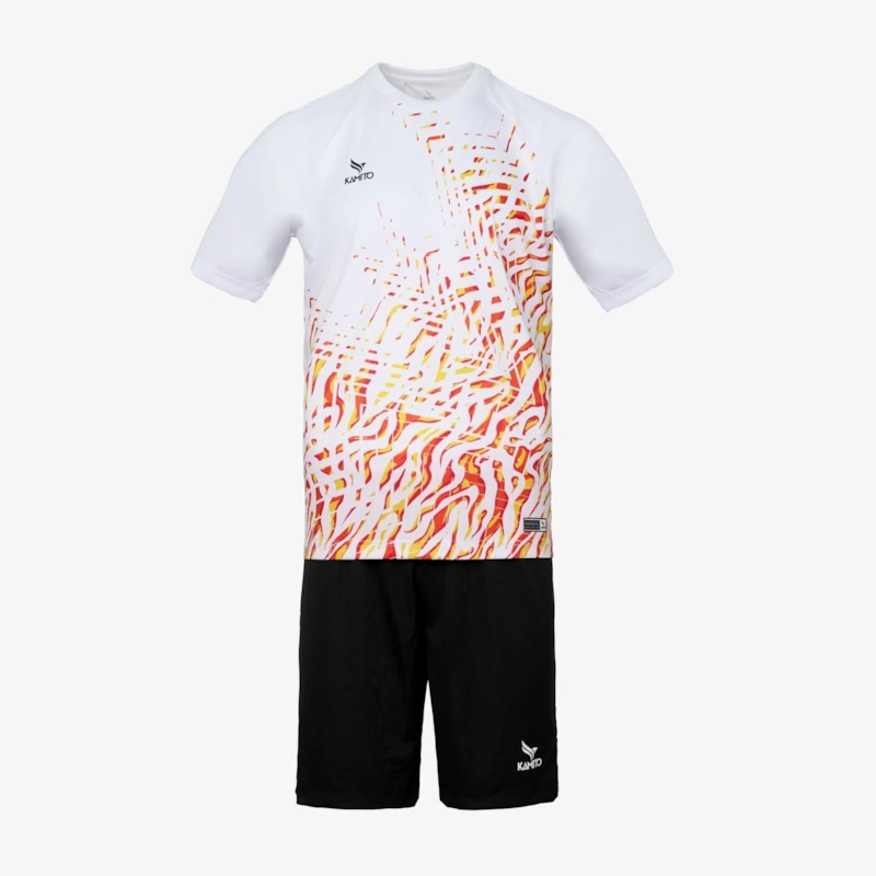 Bộ quần áo bóng đá Kamito Giba1 màu trắng đen