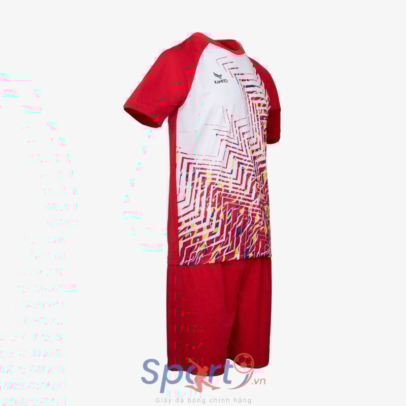 Bộ quần áo bóng đá Kamito Giba1 màu đỏ trắng