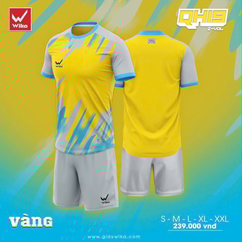 Áo Bóng Đá Wika QH19 Z-Vol vàng