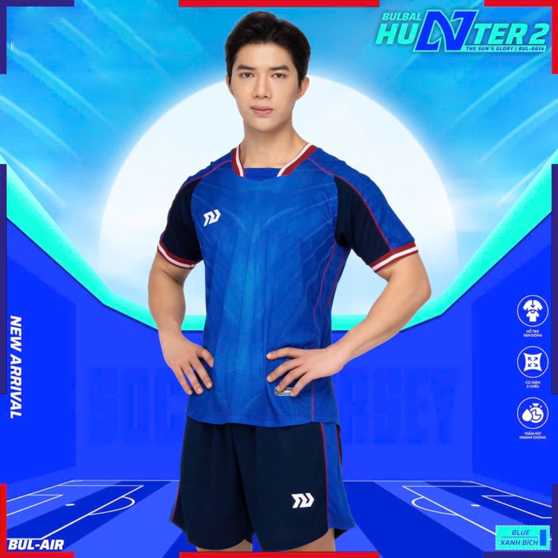 Bộ Quần Áo Bóng Đá Bulbal Hunter 2 Xanh Dương