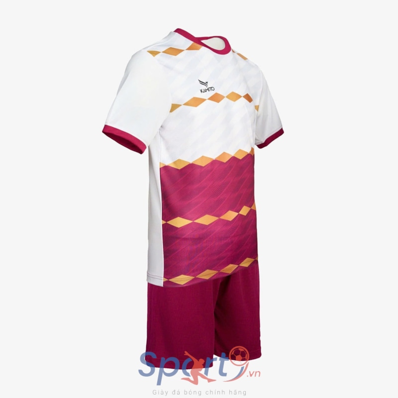 Bộ quần áo bóng đá Kamito Kamito Lux màu trắng đỏ