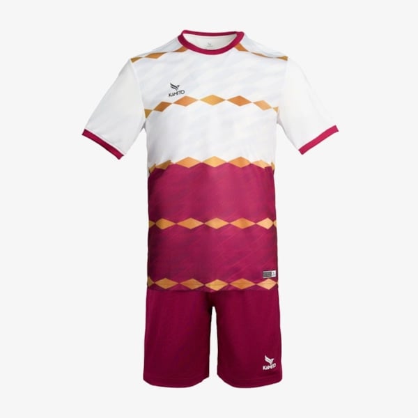 Bộ quần áo bóng đá Kamito Kamito Lux màu trắng đỏ
